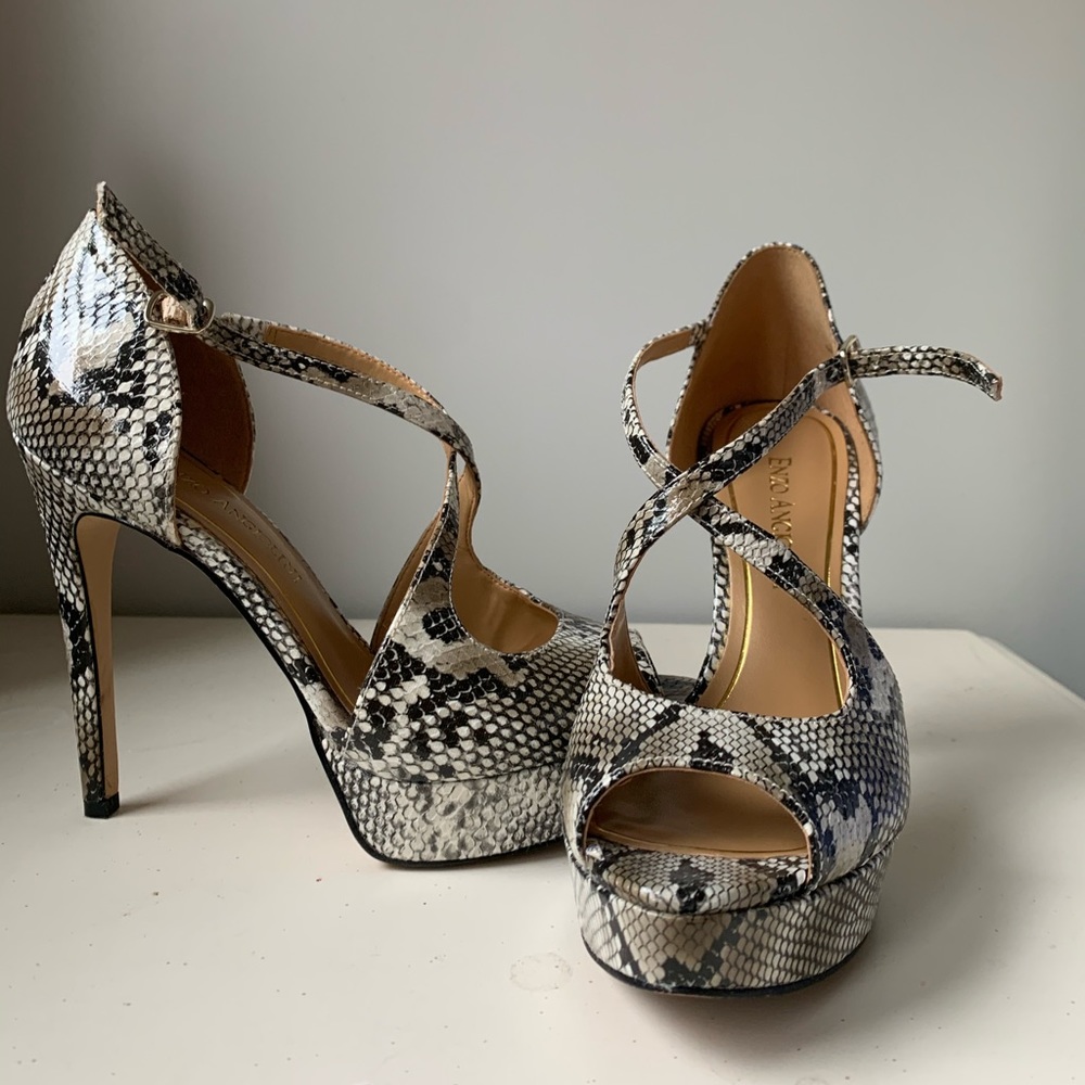 Enzo Angiolini Snakeskin Heels